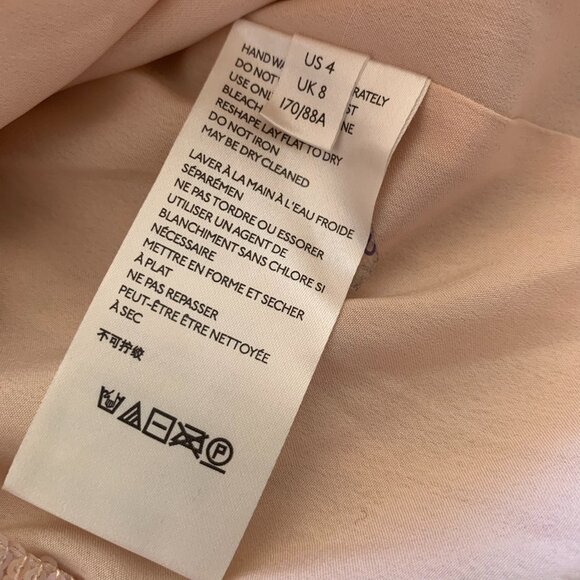 NWT Anthropologie Sz 4 Cami Top Amelie Pale Pink Rose Sequin Ruffle Iridescent - Picture 5 of 7